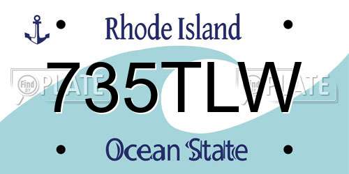 735TLW Rhode Island License Plate