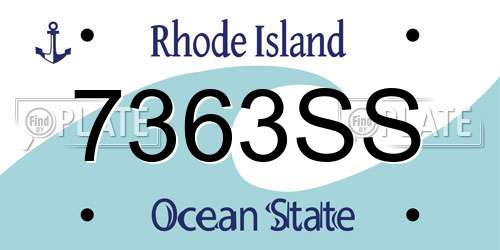 7363SS Rhode Island License Plate