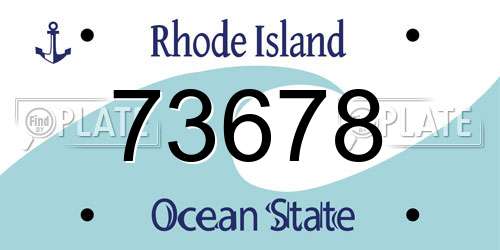 73678 Rhode Island License Plate