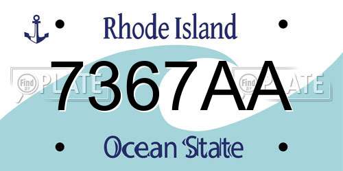 7367AA Rhode Island License Plate
