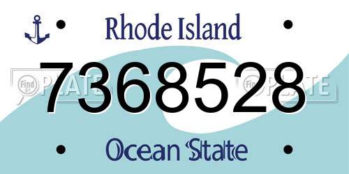 7368528 Rhode Island License Plate