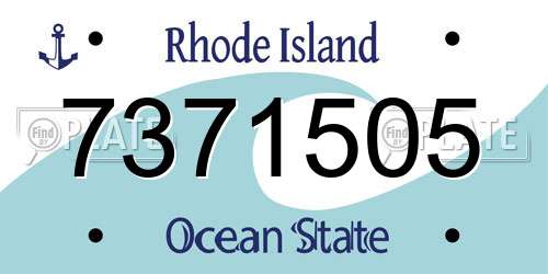7371505 Rhode Island License Plate