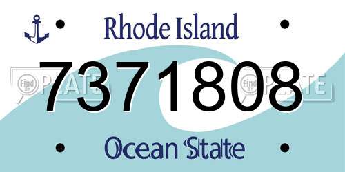 7371808 Rhode Island License Plate