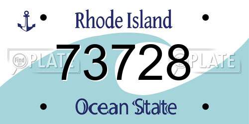 73728 Rhode Island License Plate