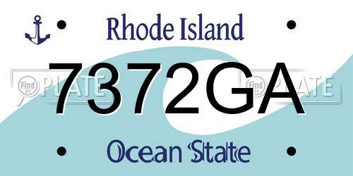 7372GA Rhode Island License Plate
