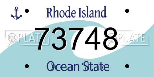 73748 Rhode Island License Plate