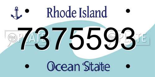 7375593 Rhode Island License Plate