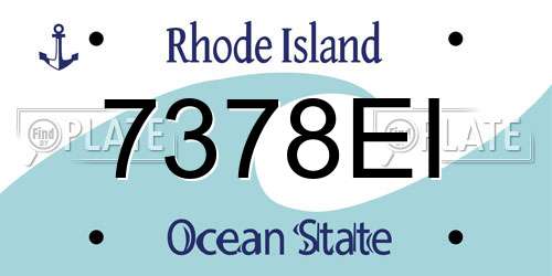 7378EI Rhode Island License Plate