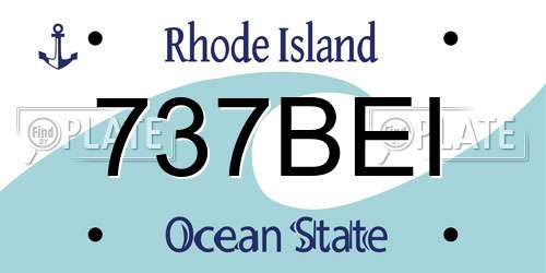 737BEI Rhode Island License Plate