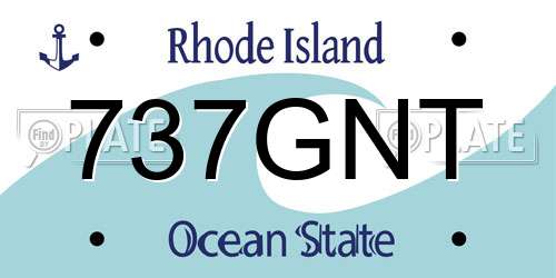 737GNT Rhode Island License Plate