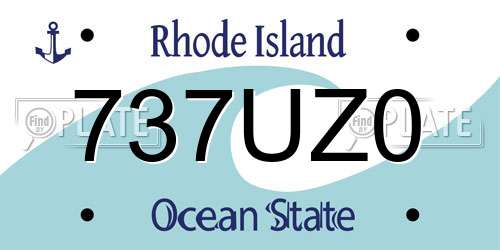 737UZ0 Rhode Island License Plate