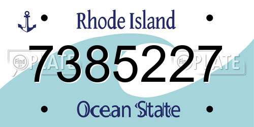 7385227 Rhode Island License Plate