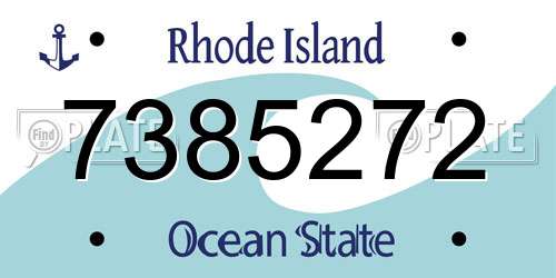 7385272 Rhode Island License Plate