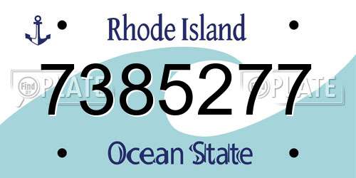 7385277 Rhode Island License Plate