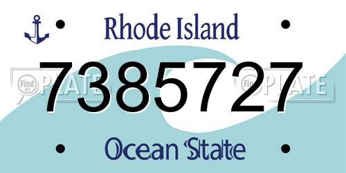7385727 Rhode Island License Plate