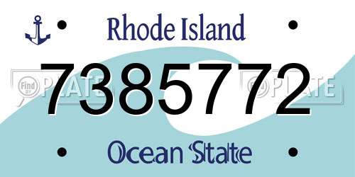 7385772 Rhode Island License Plate