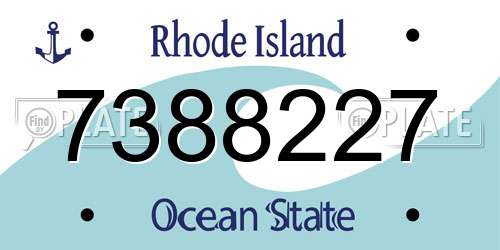 7388227 Rhode Island License Plate