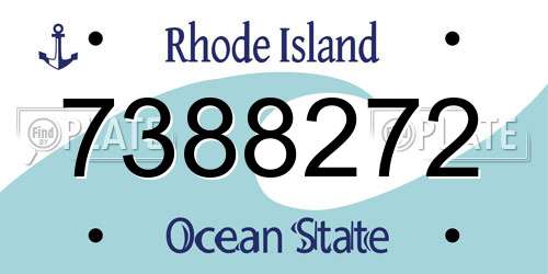 7388272 Rhode Island License Plate