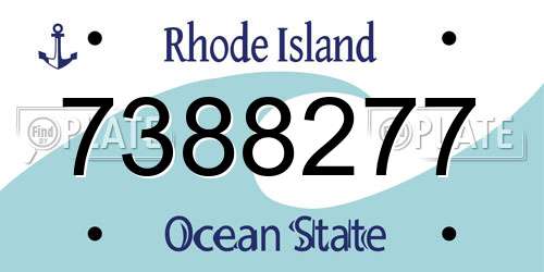 7388277 Rhode Island License Plate