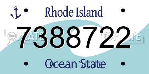 7388722 Rhode Island License Plate