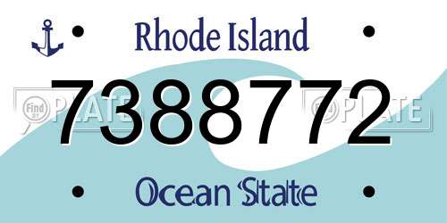 7388772 Rhode Island License Plate