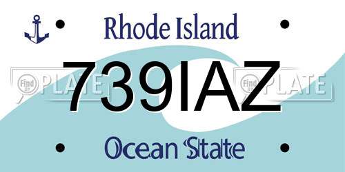 739IAZ Rhode Island License Plate