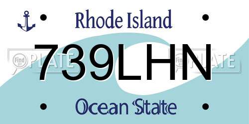 739LHN Rhode Island License Plate