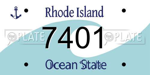 7401 Rhode Island License Plate