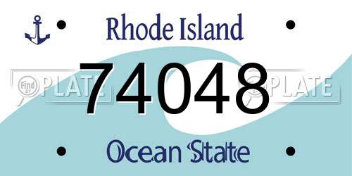 74048 Rhode Island License Plate