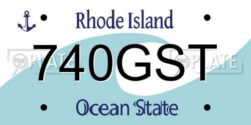 740GST Rhode Island License Plate
