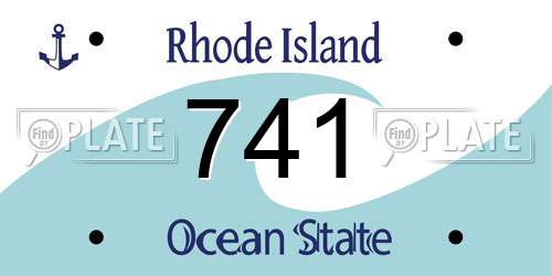 741 Rhode Island License Plate