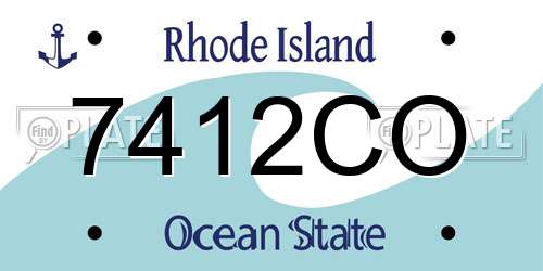 7412CO Rhode Island License Plate