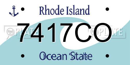 7417CO Rhode Island License Plate