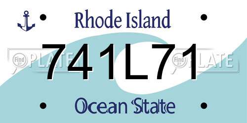 741L71 Rhode Island License Plate