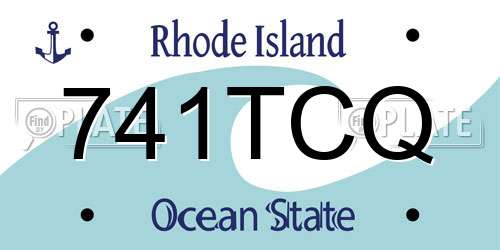 741TCQ Rhode Island License Plate