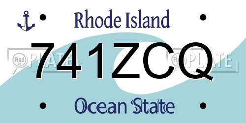 741ZCQ Rhode Island License Plate