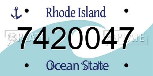 7420047 Rhode Island License Plate