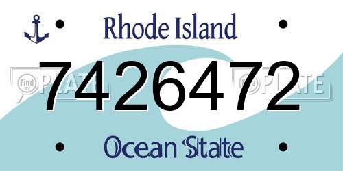 7426472 Rhode Island License Plate