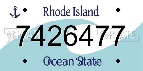 7426477 Rhode Island License Plate