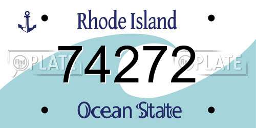 74272 Rhode Island License Plate