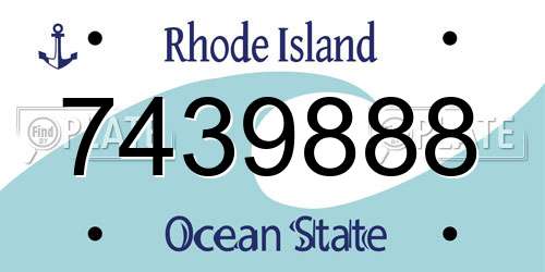 7439888 Rhode Island License Plate