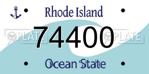 74400 Rhode Island License Plate
