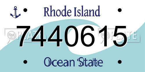 7440615 Rhode Island License Plate