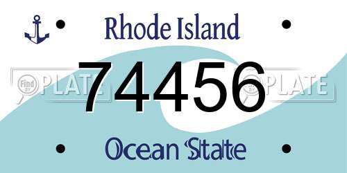 74456 Rhode Island License Plate