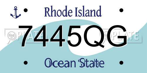 7445QG Rhode Island License Plate