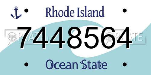 7448564 Rhode Island License Plate