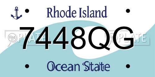 7448QG Rhode Island License Plate