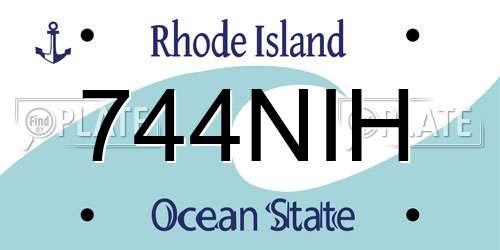 744NIH Rhode Island License Plate