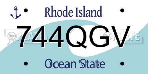 744QGV Rhode Island License Plate