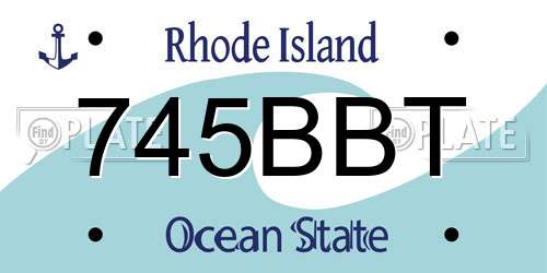 745BBT Rhode Island License Plate